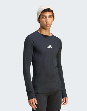 adidas Terrex xperior clima365 maglia base a maniche lunghe nera-Nero