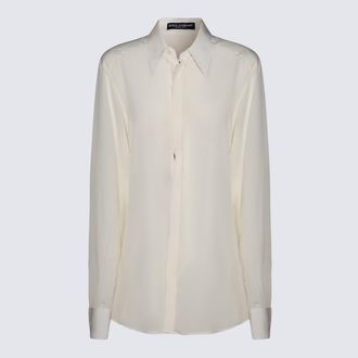 Dolce & Gabbana White Silk Shirt