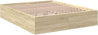 vidaXL Bed Frame without Mattress Sonoma Oak 150x200 cm King Size Vidaxl