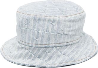 Amiri Repeat denim jacquard bucket hat - men - Cotton - One Size - Blue
