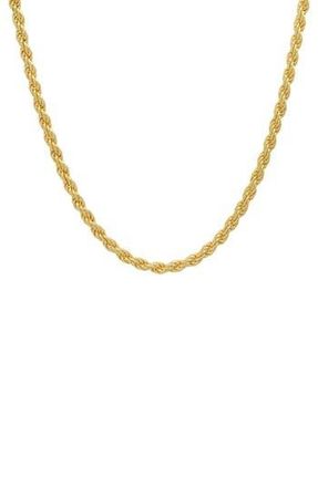 Queen Jewels Mens Sterling Silver Italian Rope Chain Necklace in Gold at Nordstrom Rack, Size 30