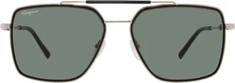 Ferragamo Ferragamo Green Navigator Mens Sunglasses SF298S 703 59