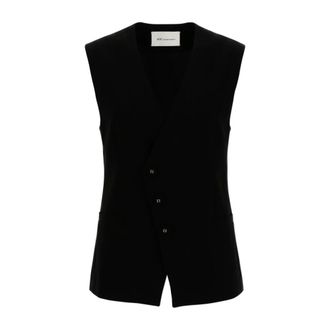 Ami Gilet in lana con cintura - - Jackets - Donna - Nero - XS