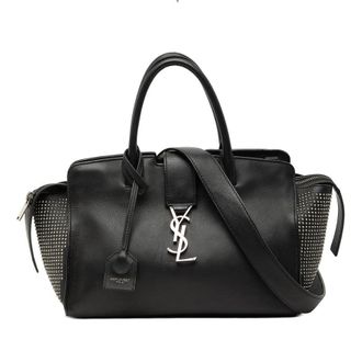 Saint Laurent Pre-owned Saint Laurent Baby Studded Leather Monogram Downtown Cabas Satchel Ladies Z22YUWGTBLSX5P9C
