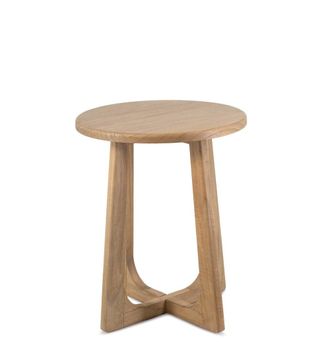 Moycor Mesa auxiliar de madera beige d. 45 cm