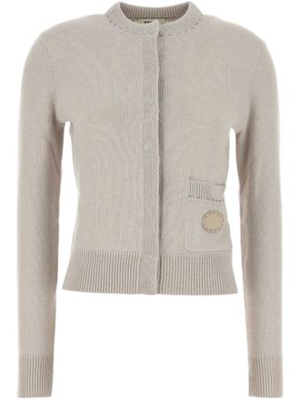 Fendi knitted front-pocket cardigan - Neutrals