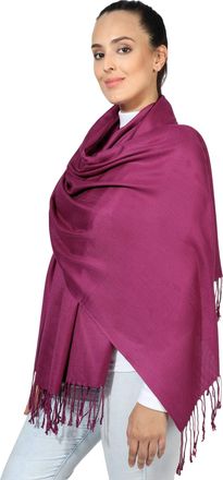 World of Shawls Super Soft Pashmina Shawl Scarf Wrap (Subtle Wine)