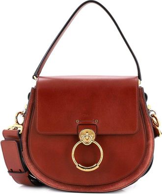 Chlo&eacute; Brown Sheep Leather Tess Bag Large (Authentic Pre-Loved)