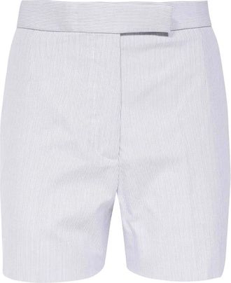 Thom Browne Gestreepte Tailored Shorts - Dames - Bermuda - Grijs - XS - Katoen - Korte Broeken