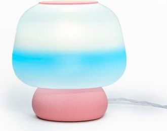Jonathan Y Designs Portobello 10 Modern Classic Plant-Based Filament Dimmable LED 3D Printed Mushroom Table Lamp in Blue/white/light Pink at Nordstrom