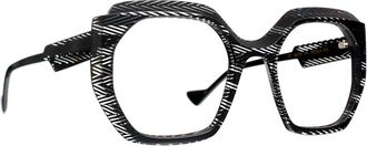 Caroline Abram Petula Geometrisch Montuur - unisex - Brillen - Zwart - 50 MM - Accessoires