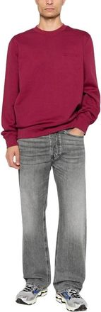 Calvin Klein Hoodies & sweatvesten, Heren, Rood, S, Katoen, Smooth Cotton Sweater