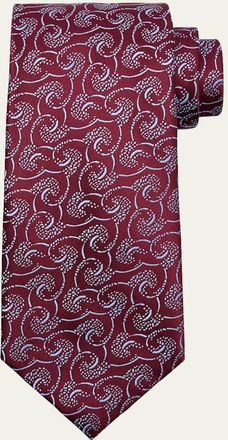 Charvet Mens Waves Silk Tie