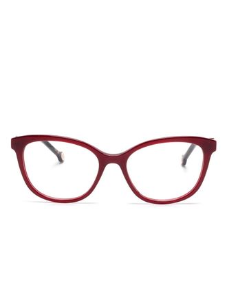 Carolina Herrera butterfly-frame glasses - women - Acetate - 53 - Red