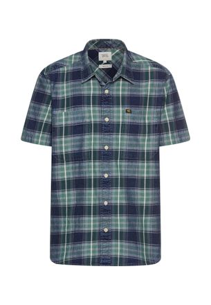 Camel Active Kurzarmhemd CAMEL ACTIVE, Herren, Gr. L, N-Gr, gr&uuml;n (fir gr&uuml;n), Web, Obermaterial: 100% Baumwolle, kariert, regular fit taillenbedeckt, gerader Abschl