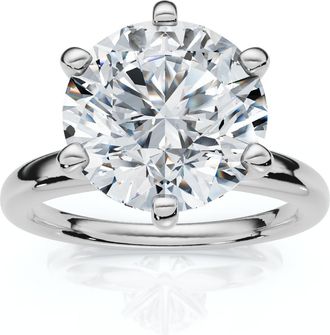 Pompeii3 Platinum 1 - 5 carat Round Certified Diamond Engagement Ring Lab Grown