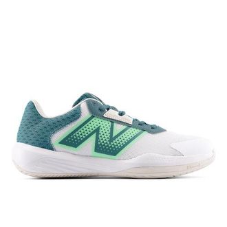 New Balance Mens 696v6 in White/Green Synthetic, size 8.5