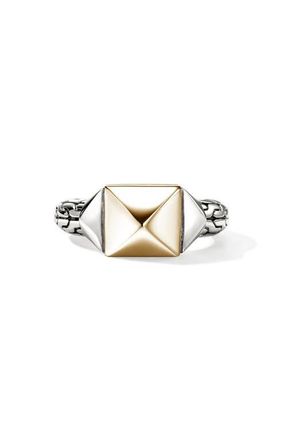 John Hardy Icon Stud Ring in Silver And Gold at Nordstrom, Size 6