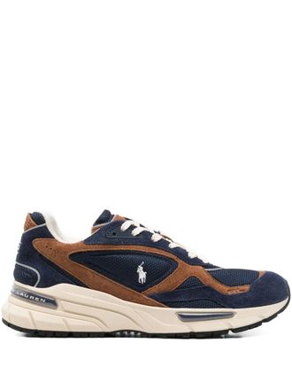 Polo Ralph Lauren panelled sneakers - men - Fabric/Polyester/Rubber/Calf Suede - 6 - Blue