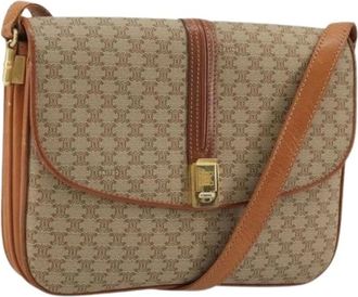 Celine Pre-owned Cross Body Bags, female, Beige, Size: ONE SIZE Pre-owned Vintage Macadam Shoulder Bag