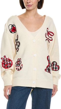 Cynthia Rowley Wool & Cashmere-Blend Motif Cardigan