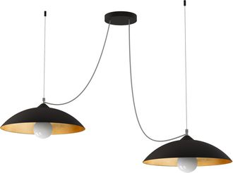Lumicom Dream L&aacute;mpara De Techo Negro Hoja 2 Luces