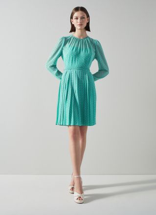 L.k. Bennett Womens Aria Dresses, Green - Size 16 UK