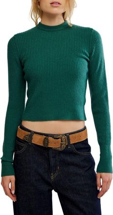 Free People Ever After Rib Sweater in Rainforest at Nordstrom, Size X-Large