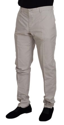 Dolce & Gabbana Mens Silk Chino Beige Polyester