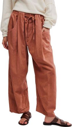 Free People Chambers Laidback Linen & Cotton Drawstring Pants in Canyon Sunset at Nordstrom, Size X-Large