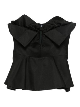 Alexander McQueen Alexander Mcqueen Womens Bow-Detailed Peplum Top