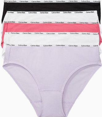 Calvin Klein Womens Signature Cotton 5-Pack Bikini Bottom - Multi - XL