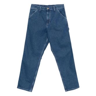 Carhartt Work in Progress Carhartt Wip, Straight Jeans, male, Blue, Size: W36 Single Knee Pant