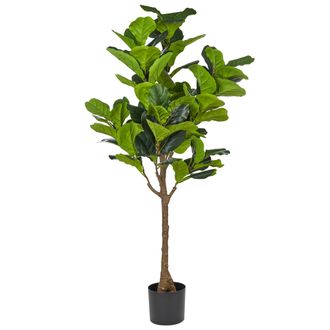 Beliani Planta Artificial En Maceta Para Interior Decoraci&oacute;n De Pl&aacute;stico 162 Cm Fig Tree