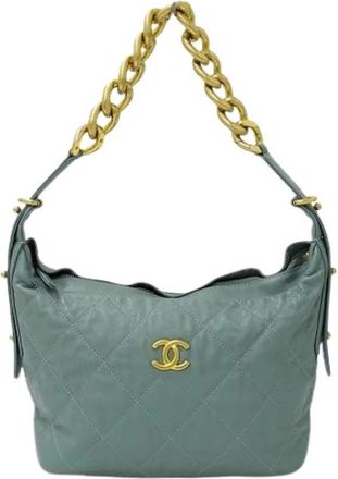 Chanel Pre-owned Vintage Schoudertas - Dames - Vintage Schoudertas - Groen - ONE Size - Leer - Vintage