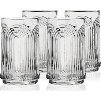 Viski Deco Beau Crystal Highball Glasses Set of 4 in Clear at Nordstrom