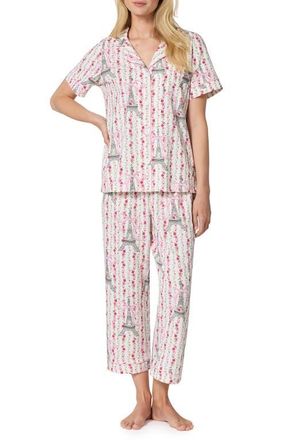 Bedhead Pajamas Print Stretch Cotton Jersey Crop Pajamas in Fleur De La Tour at Nordstrom, Size X-Large