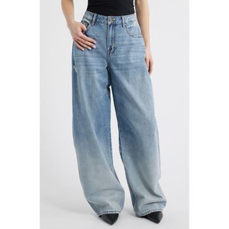 Hidden Jeans Classic Barrel Leg Jeans in Med Wash at Nordstrom, Size 27