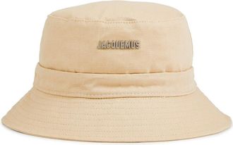 Jacquemus Le Bob Gadjo Canvas Bucket Hat, Bucket Hat, Beige, Canvas