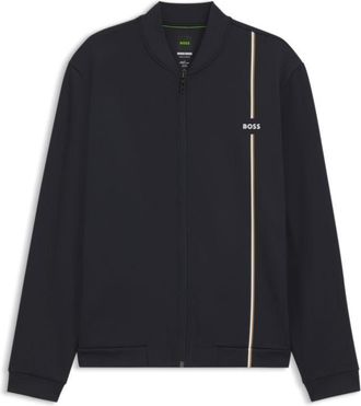 BOSS Active zip-up sweatshirt with moisture management
