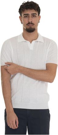 Gran Sasso Elastische Taille Jersey Polo Shirt - Heren - Polos - Wit - 2XL - Katoen - Tops