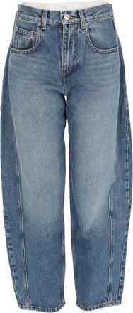 Isabel Marant Oriane Medium Blue Relaxed-Fit Denim Jeans
