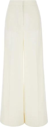 Stella McCartney Wijde Broek - Dames - Wijde Broeken - Wit - S - Katoen - Broeken