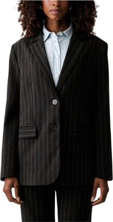 Twinset Blazer con paillettes gessate - - Jackets - Donna - Marrone - M