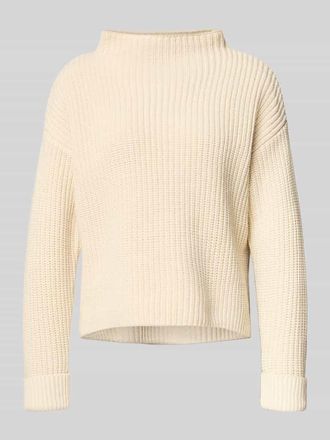 Selected Regular Fit Strickpullover aus Baumwoll-Mix Modell SELMA in Beige, Größe XL
