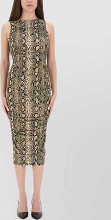 Michael Kors snake print sleeveless midi dress
