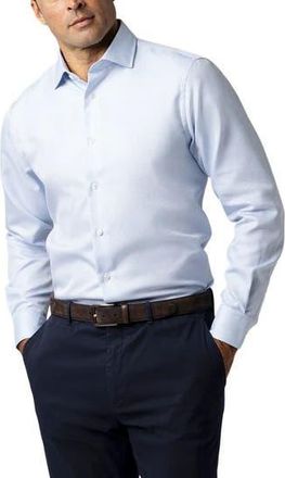 Robert Talbott Reynolds Hopsack Shirt in Classic Fit in Blue at Nordstrom, Size 19.5