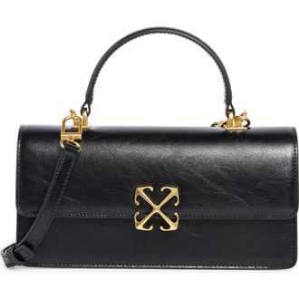 Off-white Jitney East/West Leather Shoulder Bag in Black at Nordstrom Rack