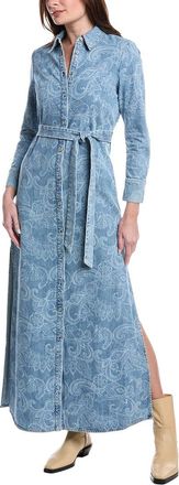 Alice & Olivia Chassidy Maxi Denim Shirt Dress