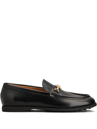 Tod's Black Leather Loafers